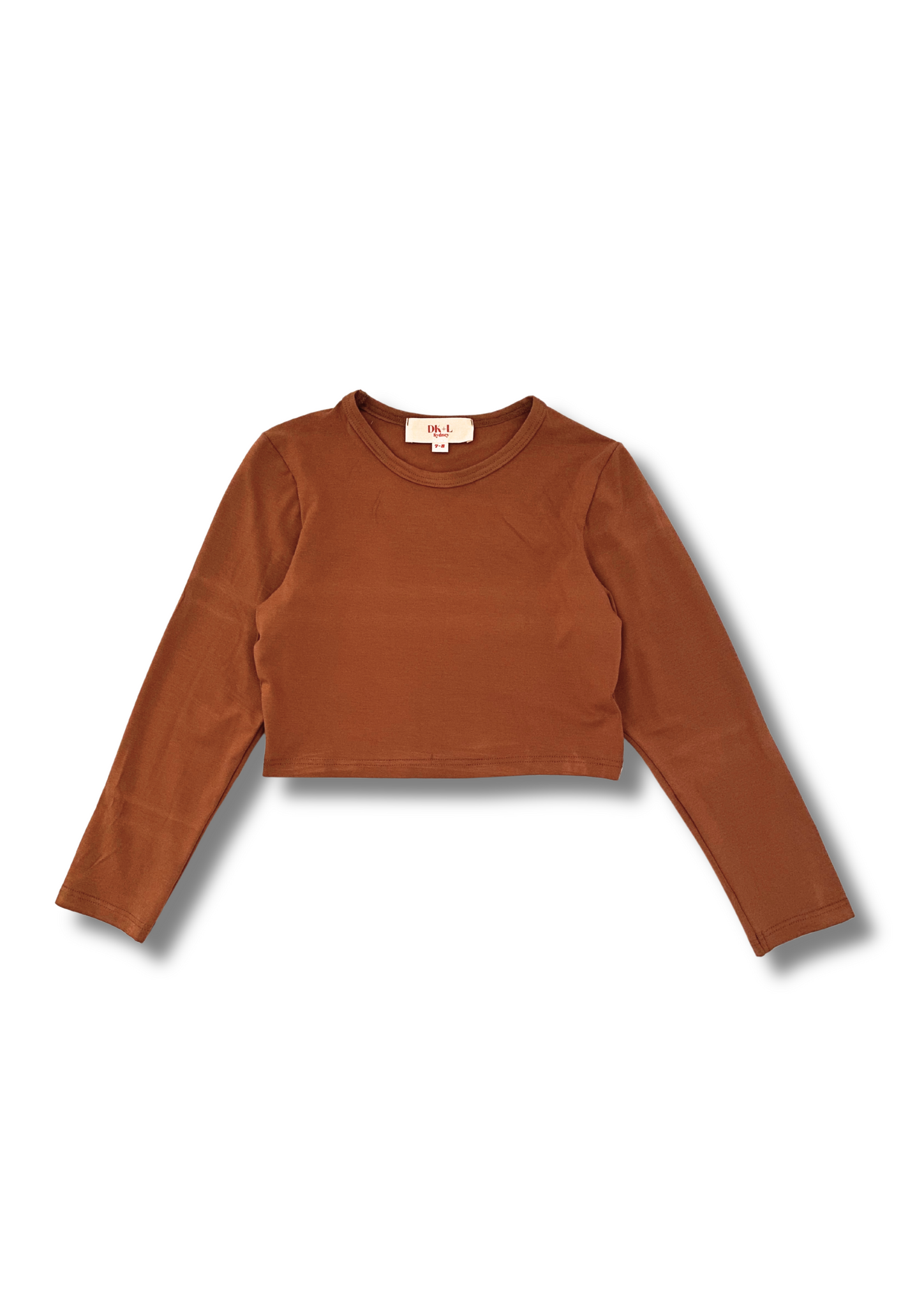 Long Sleeve Crop Top Cacao