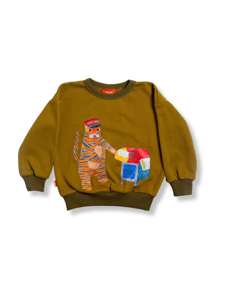 Tiger The Postie French Terry Pullover - Olive