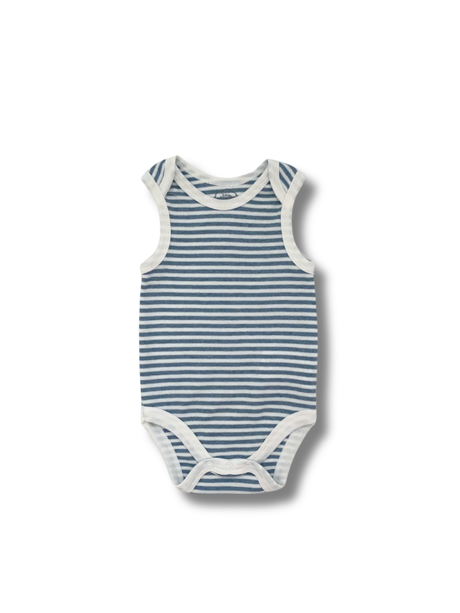 Comfy Baby Singlet Bodysuit - Blue Stripes