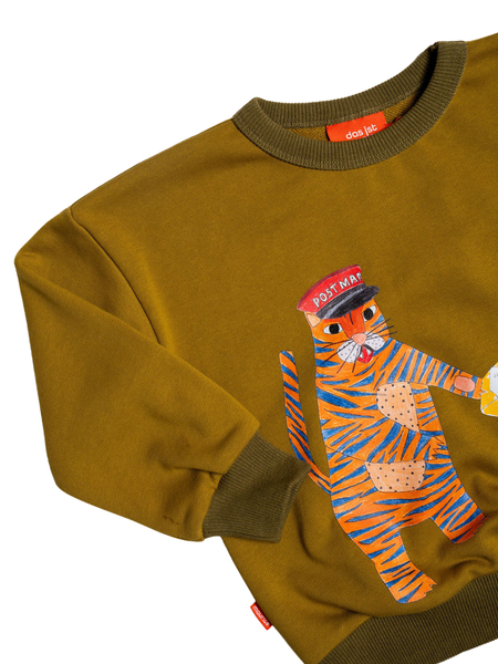 Tiger The Postie French Terry Pullover - Olive