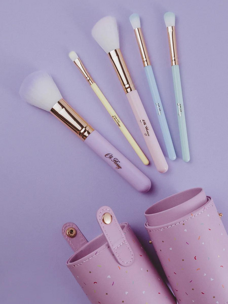 Rainbow 5 Piece Makeup Brush Set