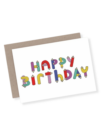 Pencil Birthday Card