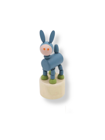 Wooden Farm Animal Press Toy - Donkey