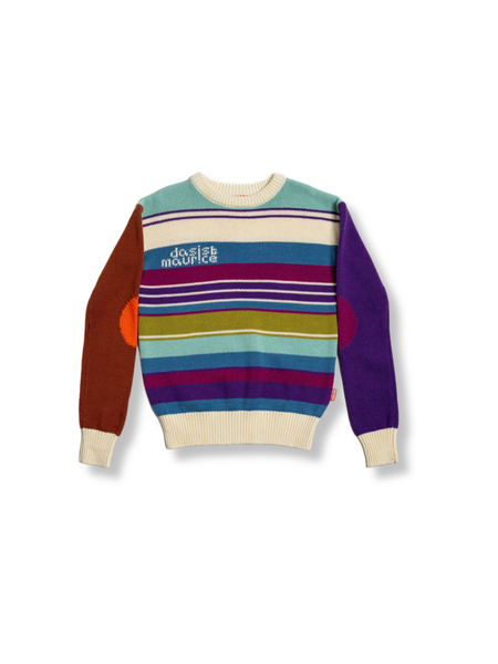 Ski Stripes Jersey Knit Sweater