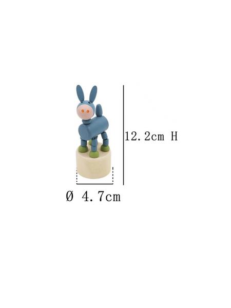 Wooden Farm Animal Press Toy - Donkey