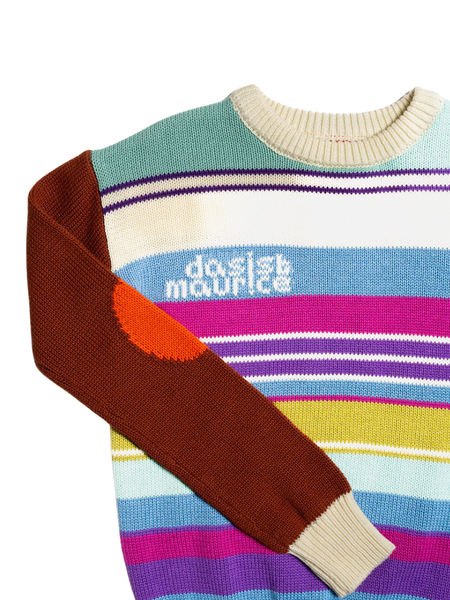 Ski Stripes Jersey Knit Sweater