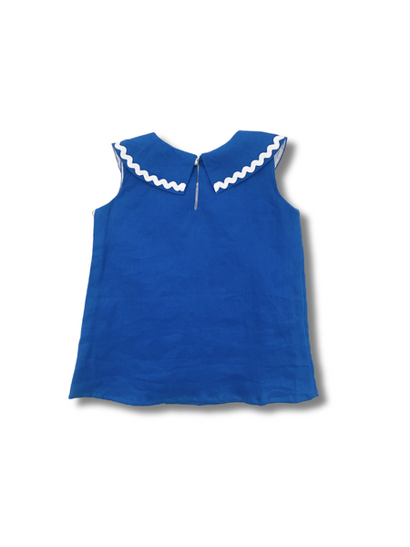 Saint-Tropez Linen Dress - Royal Blue