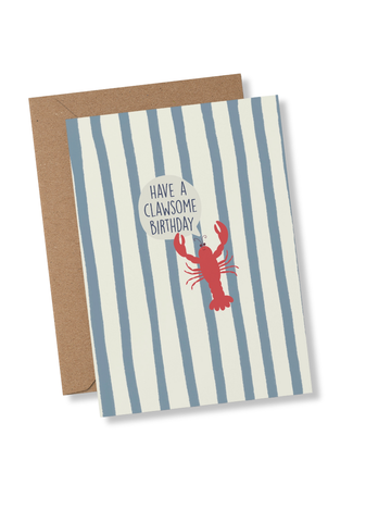 Clawsome Birthday Lobster Card
