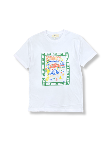 Unisex Sydney Icons Sketch T-Shirt - White