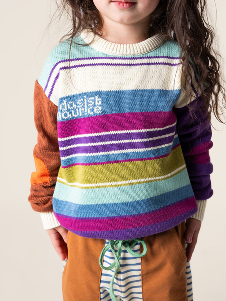 Ski Stripes Jersey Knit Sweater