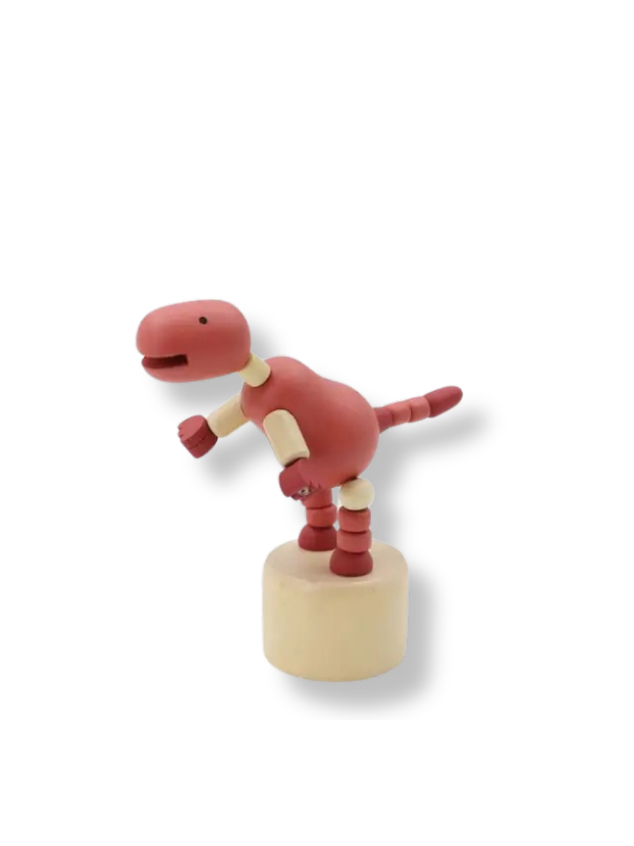 Wooden Dinosaur Press Toy - T-Rex