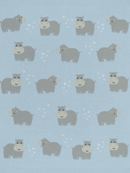 Hippo Blanket Blue