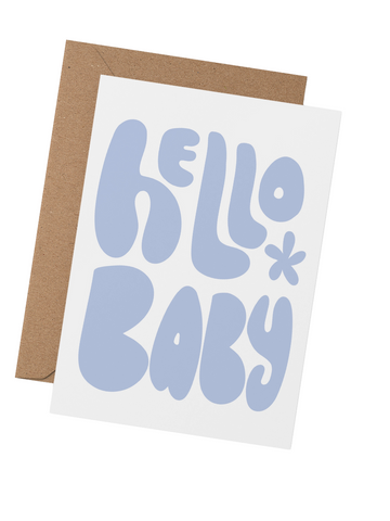Hello Baby Blue Card