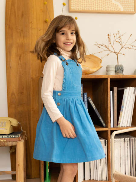 Ellie Pinafore Dress - Sky Blue