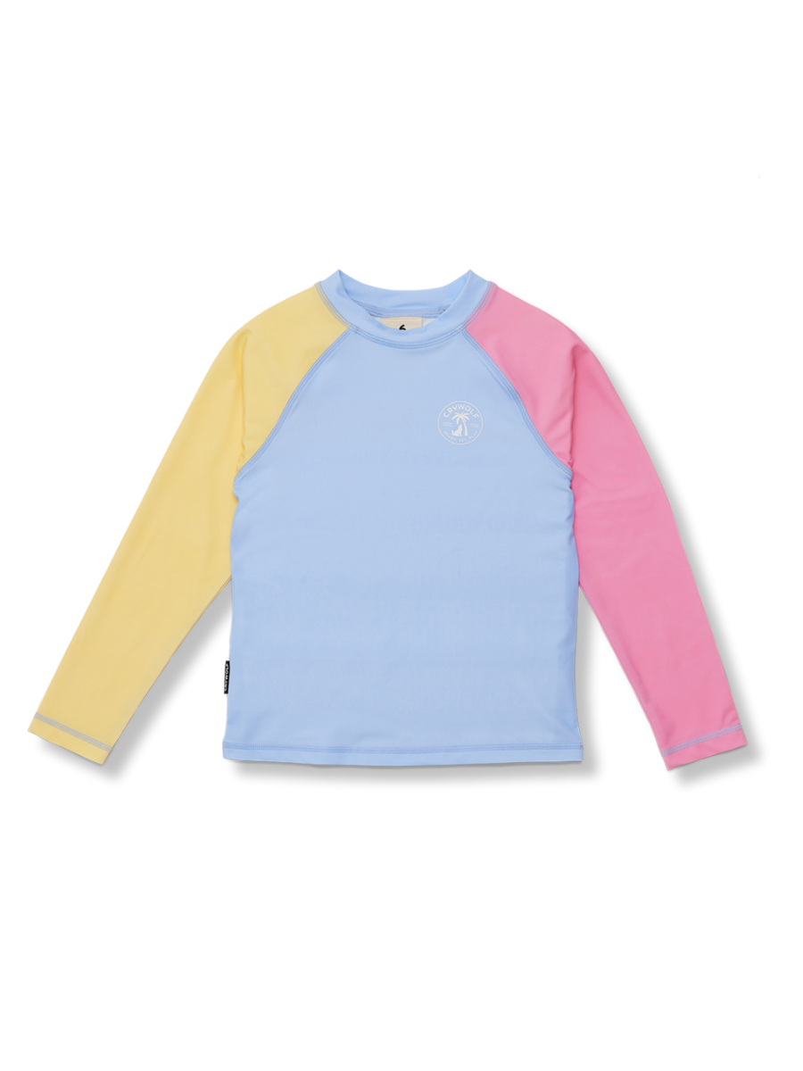 Long Sleeve Rash Vest Pop Colourblock