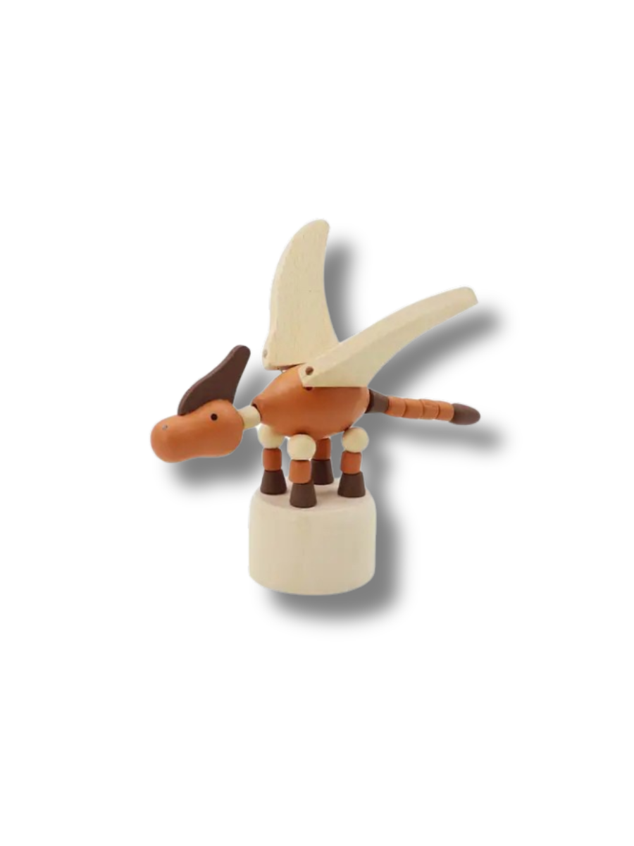Wooden Dinosaur Press Toy - Pteranodon