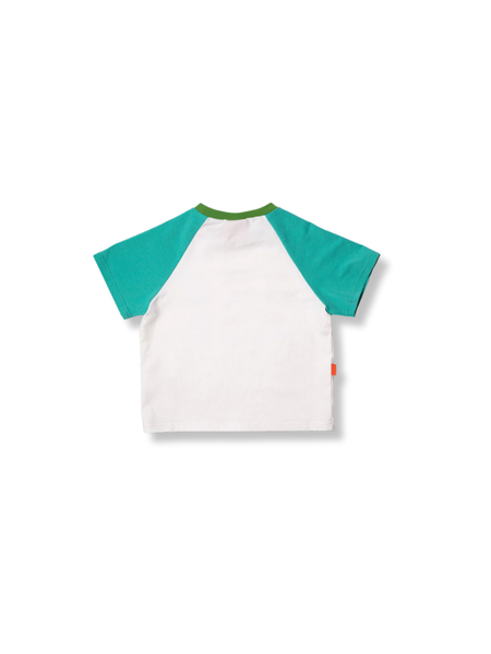 Raglan T-Shirt Aqua & White