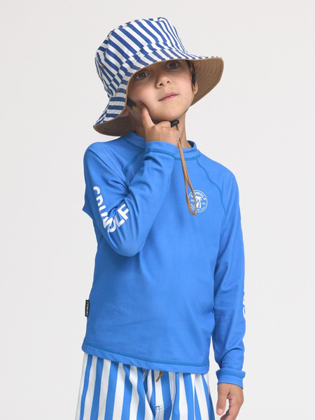 Long Sleeve Rash Vest Deep Sea Blue