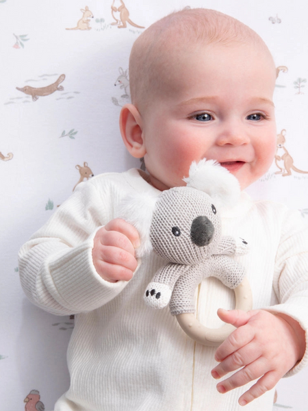 Ring Rattle Koala Knitted