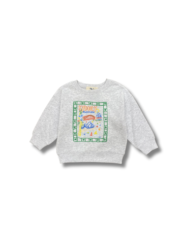 Sydney Icons Sketch Jumper - Grey Marled