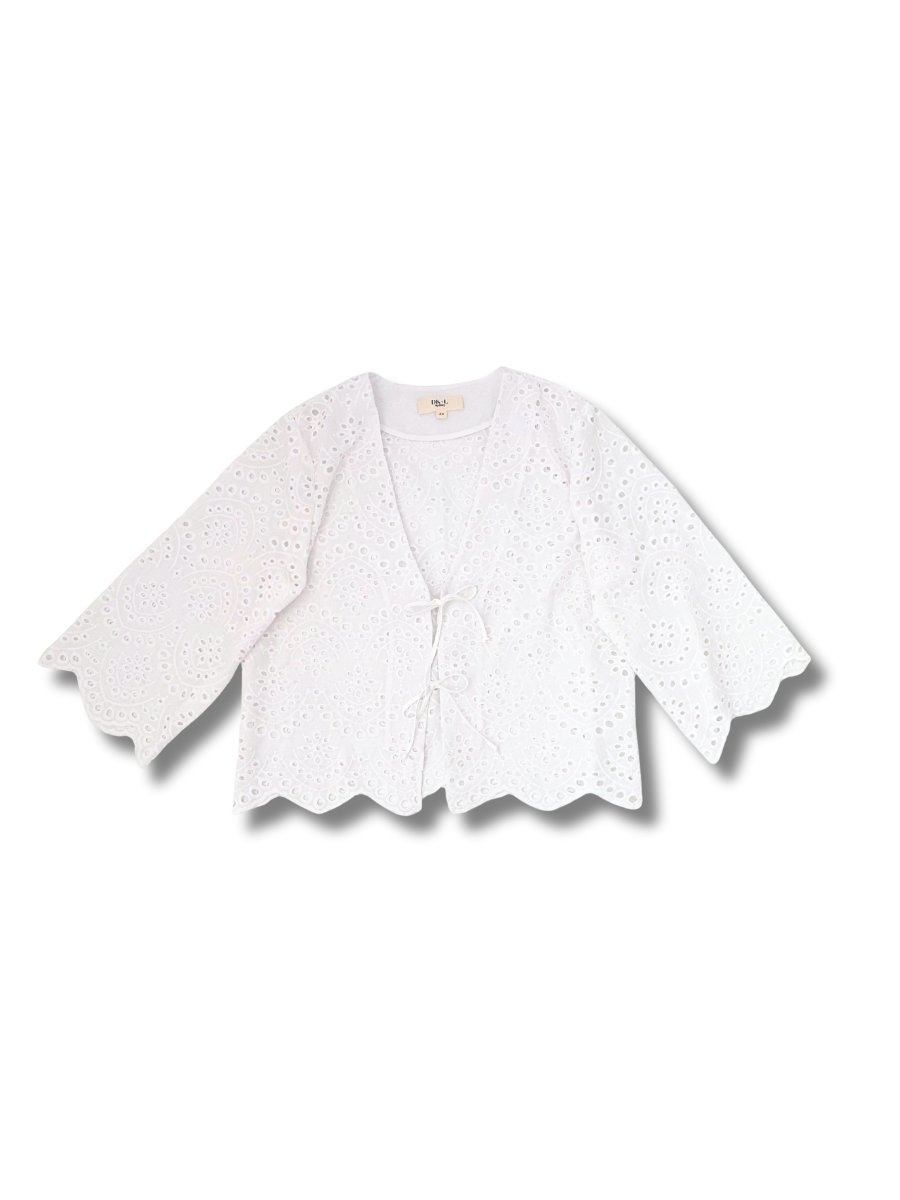 Camille Tie Blouse - White