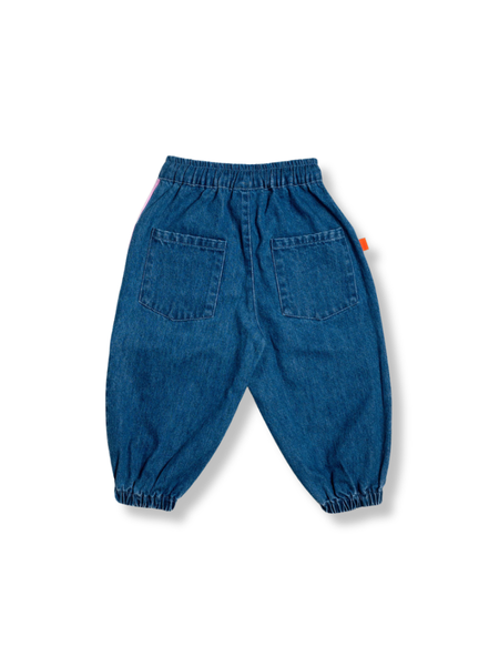 Colour Block Denim Pants