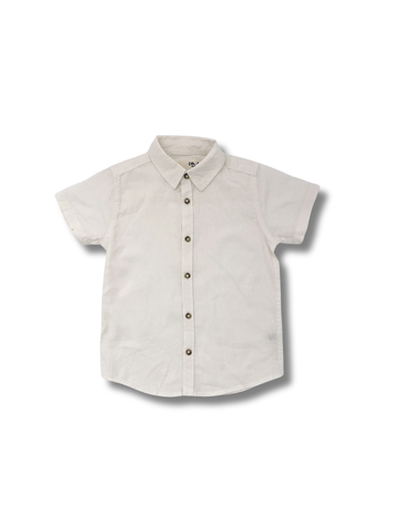 Relaxed Cream Collared Shirt