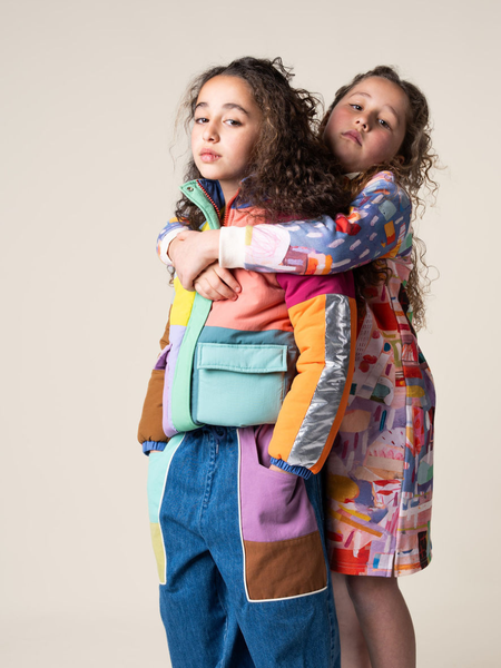 Colour Block Denim Pants