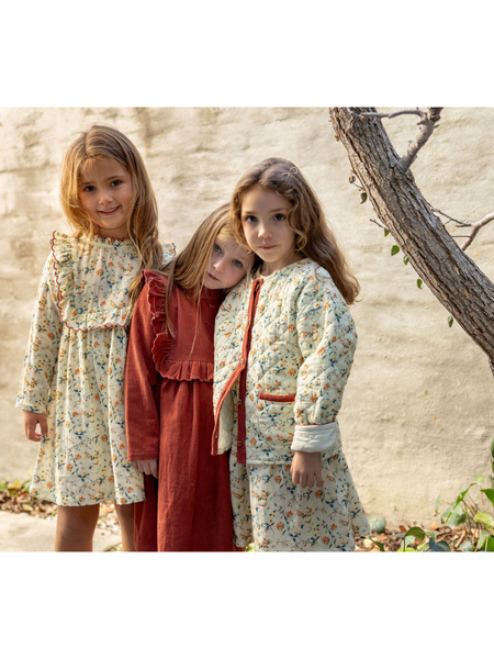 Lucie Corduroy Dress - Chili Oil