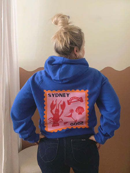 Sydney Stamp Logo  Hoodie - Royal Blue