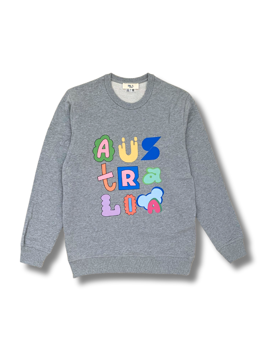 Adult Unisex Australia Sweatshirt - Grey Marl