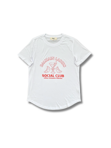 Balmain Ladies Social Club Tee - White