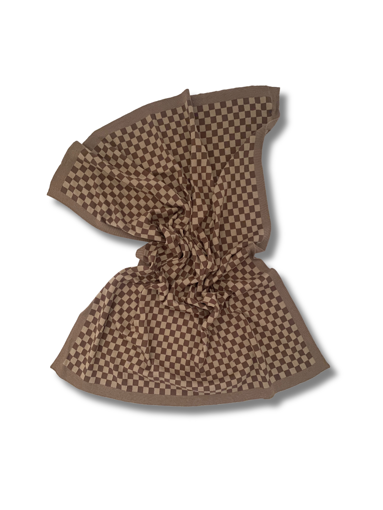 Checkered Blanket - Brown & Beige