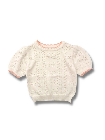 Darling Bows Pointelle Knitted Top
