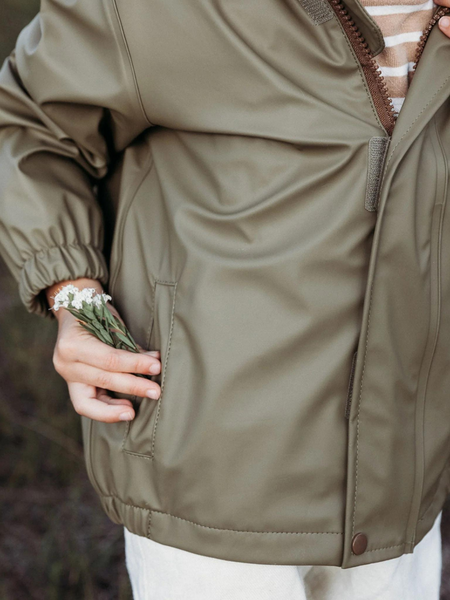 Recycled Rain Jacket  Olive