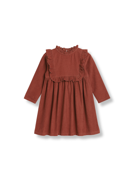 Lucie Corduroy Dress - Chili Oil