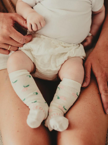 Rosie - Merino Wool Knee High Baby Socks