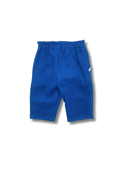 Saint-Tropez Pure Linen Pants- Royal Blue