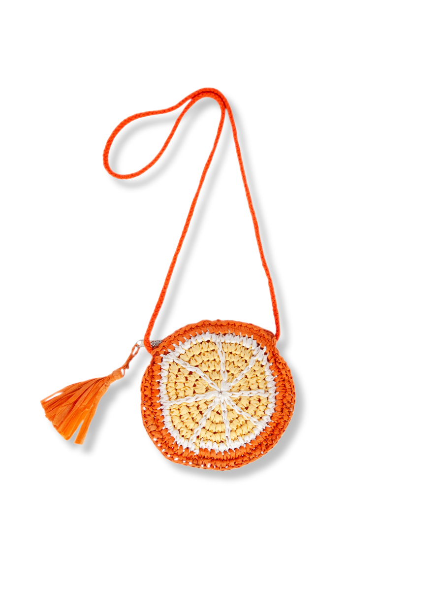 Orange Straw Bag