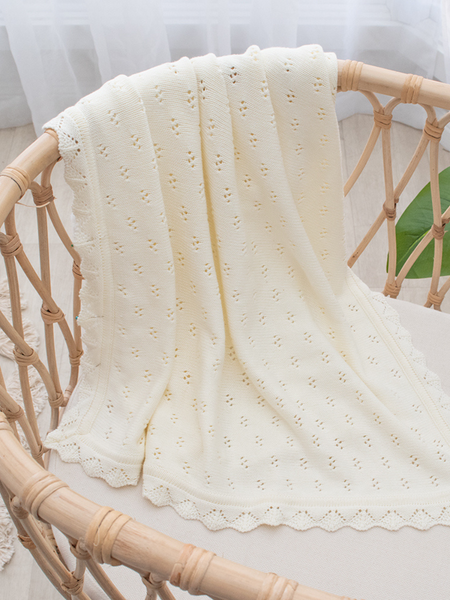 Bamboo Cotton Heirloom Blanket  Natural