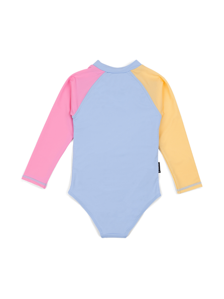 Long Sleeve Swimsuit Pop Colourblock