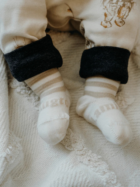 Squirrel - Merino Wool Crew Baby Socks