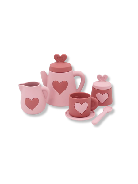 Pink Silicone Tea Set