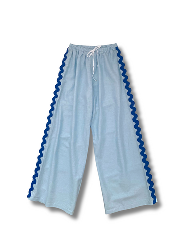 Saint Tropez Wide-Leg Pants – Azure Blue