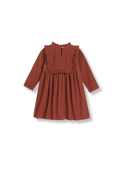 Lucie Corduroy Dress - Chili Oil