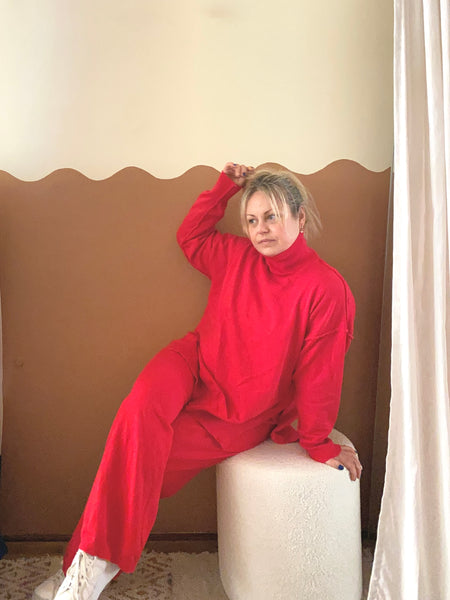 Winter Knit Set - Fiery Red