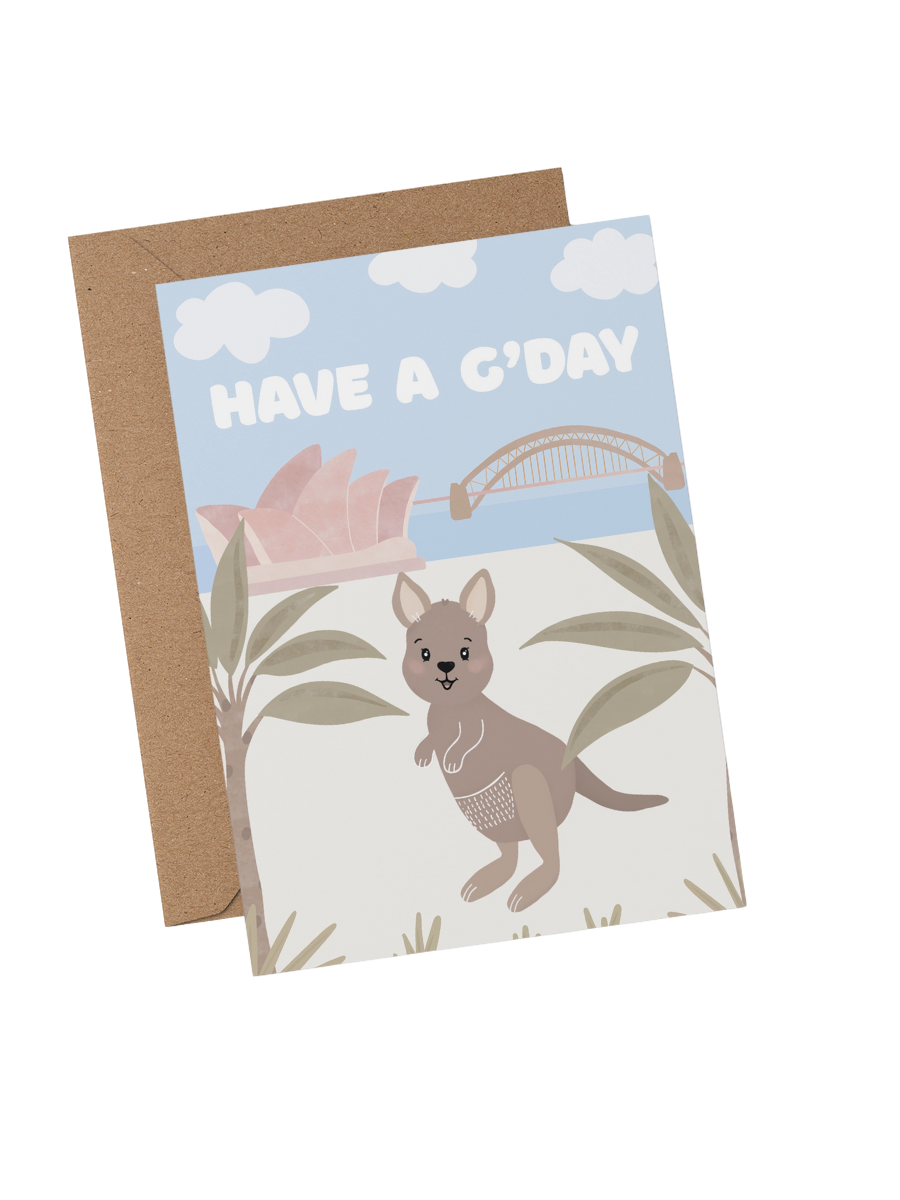 G'day Kangaroo Card