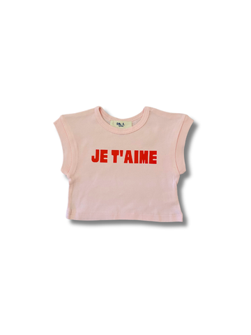 JE T'AIME Baby Tee - Pink