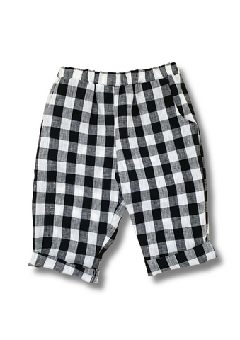 Baby Gingham Slacks Black