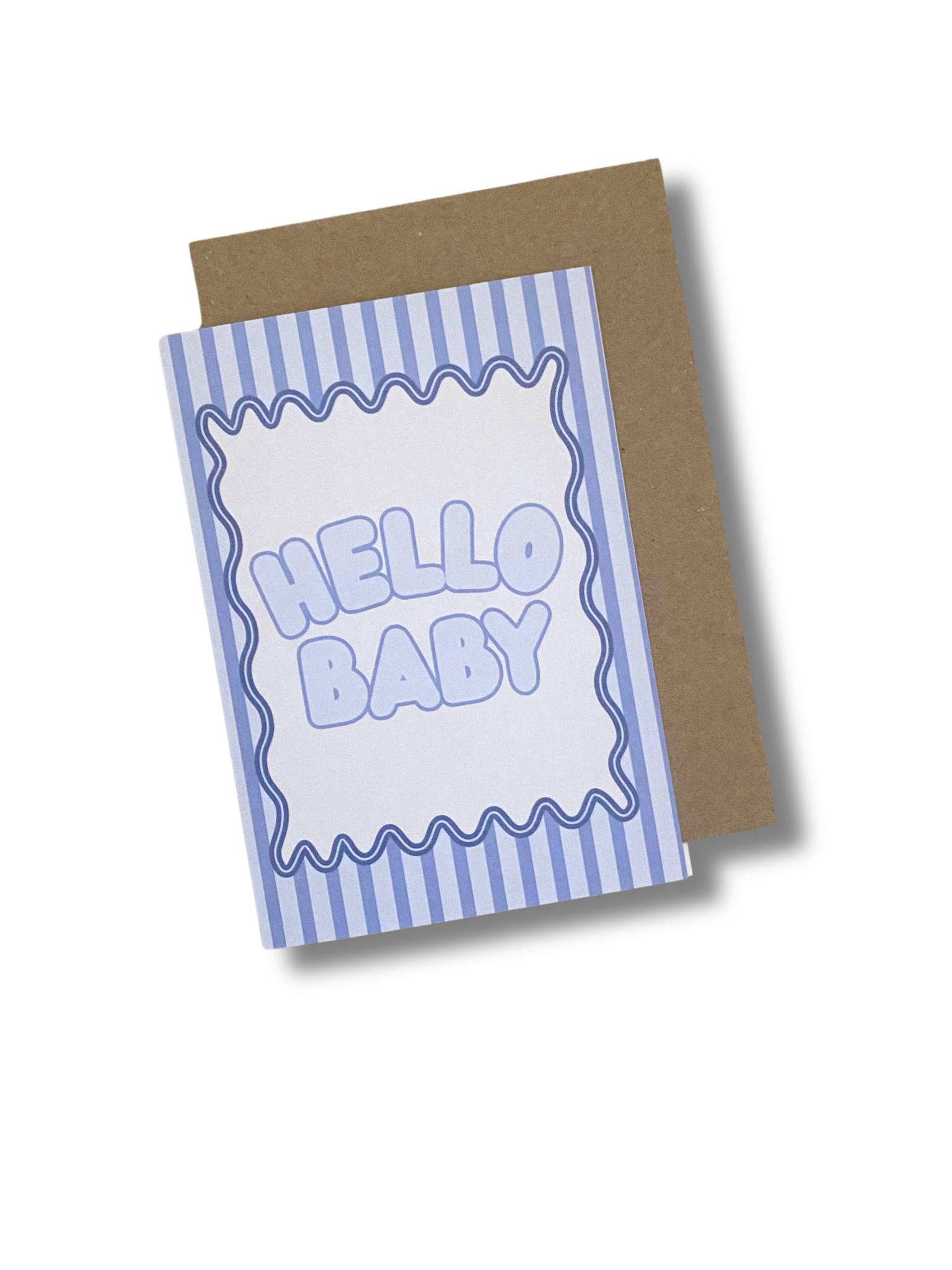 Hello Baby Blue Stripes Card – daisy.kids+life